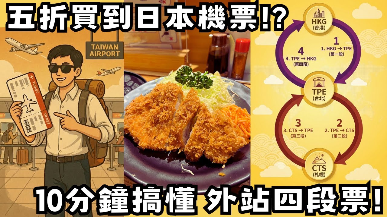 五折買到日本機票! 10分鐘搞懂外站四段票! 【旅遊浪人   Kobel EP 6】