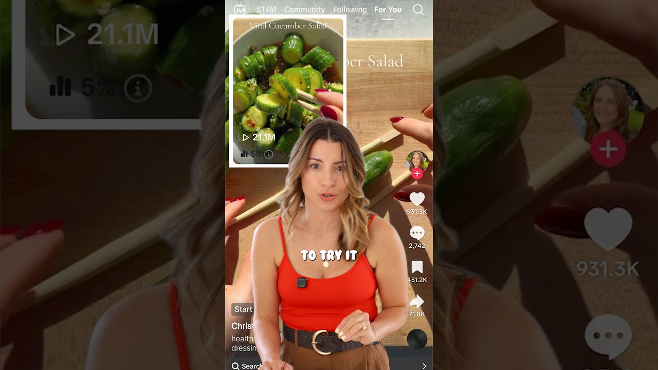 Testing the VIRAL cucumber salad 🥗🥒 Testing the VIRAL cucumber salad 🥗🥒