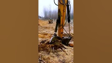 The process of digging stumps is shared - good machinery can improve the efficiency of doing things