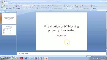 Visualization of DC blocking property of capacitor (MULTISIM SIMULATION)