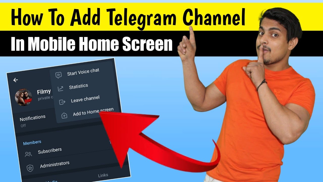 How To Add Telegram Channel In Mobile Home Screen || Telegram Channel ...