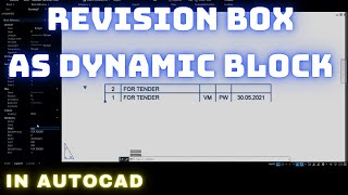 [AutoCAD] Revision Table As Dynamic Block