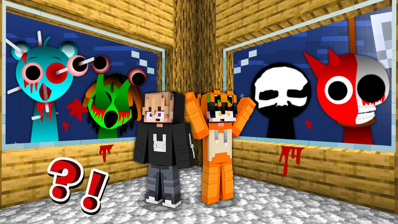 KITA DI TEROR SPRUNKI HOROR JAM 3 MALAM DI MINECRAFT!!