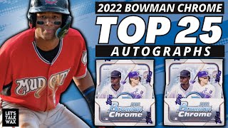 2022 Bowman Chrome Top 25 Prospect Autographs | Bowman Chrome Baseball Cards | Box Break Info