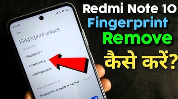 Redmi note 10 Me Fingerprint Lock Kaise Hataye | How To Remove Fingerprint Lock on redmi note 10