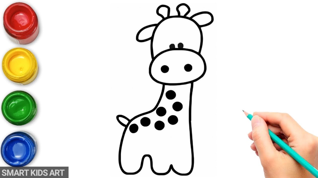 How to Draw a Cartoon Giraffe | Colorful drawings, Cartoon giraffe, Giraffe  drawing