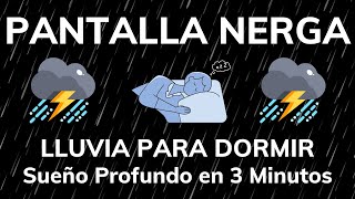 Sonido de Lluvia y truenos Relajante para Dormir  PANTALLA NEGRA | duerme bien, estudia, relájate