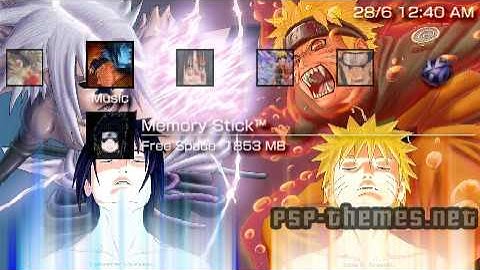 PSP Theme Naruto vs. Sasuke theme PSP-Themes.NET