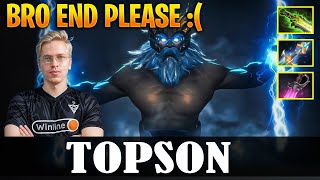 TOPSON - ZEUS MID | BRO END PLEASE :( | Dota 2 Pro MMR Gameplay