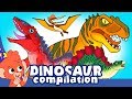 Learn Dinosaurs for Kids | Scary Dinosaur movie Compilation | t-rex Stegosaurus | Club Baboo