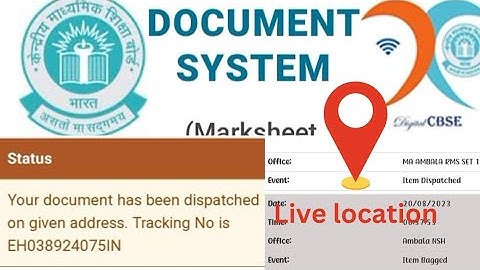 How to track your CBSE Marksheet after Dispatch (10th and 12th) Live location #cbse #10th #12th
