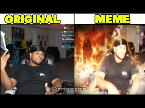 Fanum Throwing Broccoli Explosion Meme VS Original 🤯