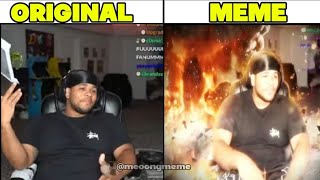 Fanum Throwing Broccoli Explosion Meme VS Original 🤯