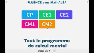 Présentation de fluence.mathalea.fr pour travailler le calcul mental