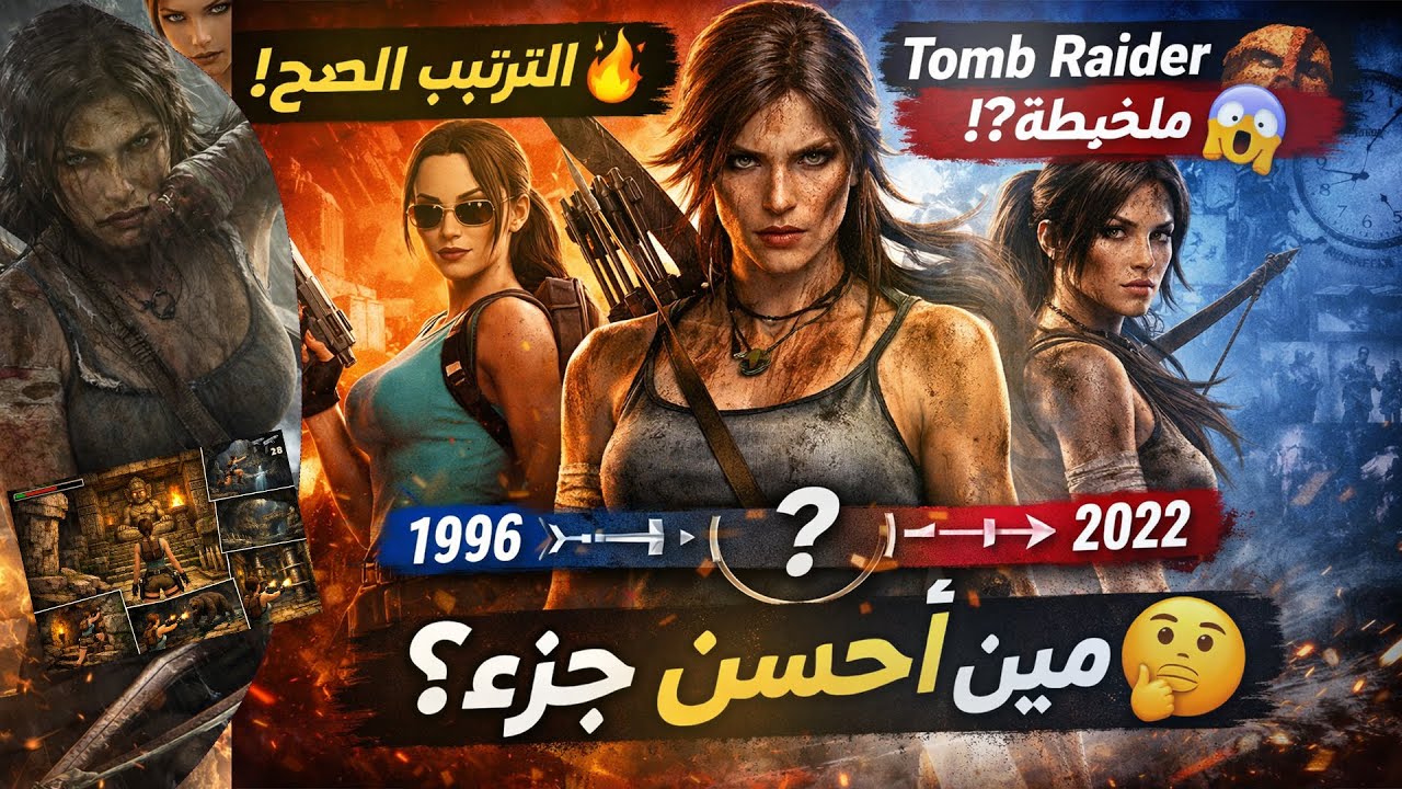 ترتيب سلسله Tomb Raider وترتيب الخطوط الزمنيه وتقييم كل جزء🏹
