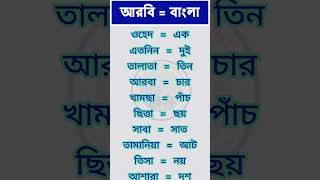 Learn Arabic Number Language | আরবি সংখ্যা গননা | আরবিতে ১ - ১০ হিসাব Arabic To Bangla Count Arabi