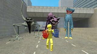 All Poppy Playtime Chapter 3 Monsters Chase with Grabpack in Garry's Mod BEST PARTS ON 1 VIDEO