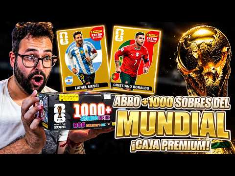 ABRO MÁS de 1.000 SOBRES del MUNDIAL 2026 ¡En BUSCA de EXTRA STICKERS! La CAJA MÁS PREMIUM