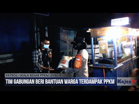 Patroli Skala Besar, Tim Gabungan Beri Bantuan Warga Terdampak PPKM