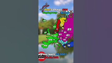 Most Common DNA Haplogroup In Europe 🧬🇪🇺. #europe #map #mapping #history  #geography #mapper