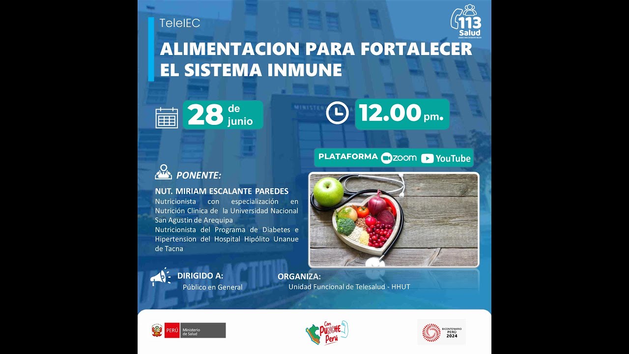 TELEIEC: ALIMENTACION PARA FORTALECER EL SISTEMA INMUNE - YouTube