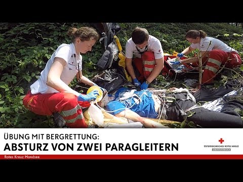 Mondsee: Paragleiter Absturz an der Drachenwand | Übung Rotes Kreuz und Bergrettung Mondsee