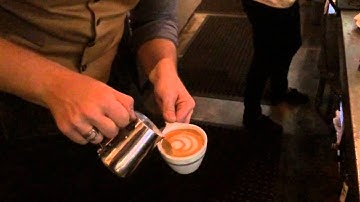 Slow-mo latte art at Houndstooth