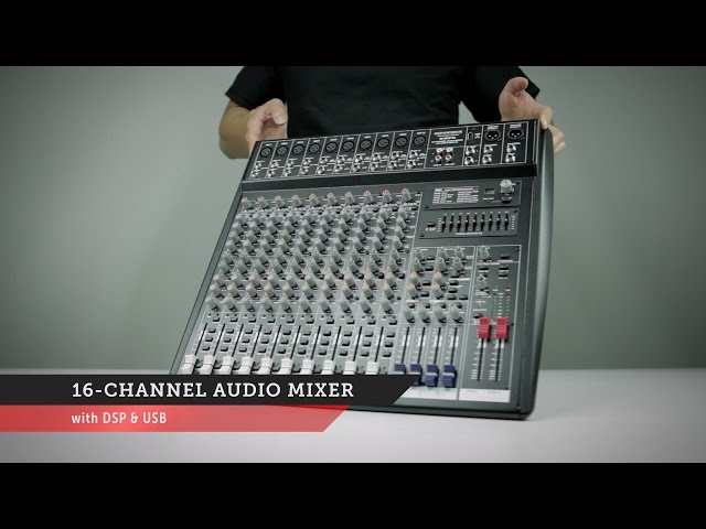 16 Channel Audio Mixer | Monoprice Quick Look - YouTube