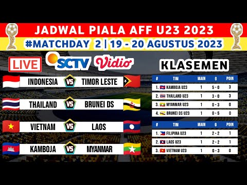 Jadwal Piala AFF U23 2023 Pekan Ke 2 - Indonesia vs Timor Leste - Klasemen Piala AFF U23 2023