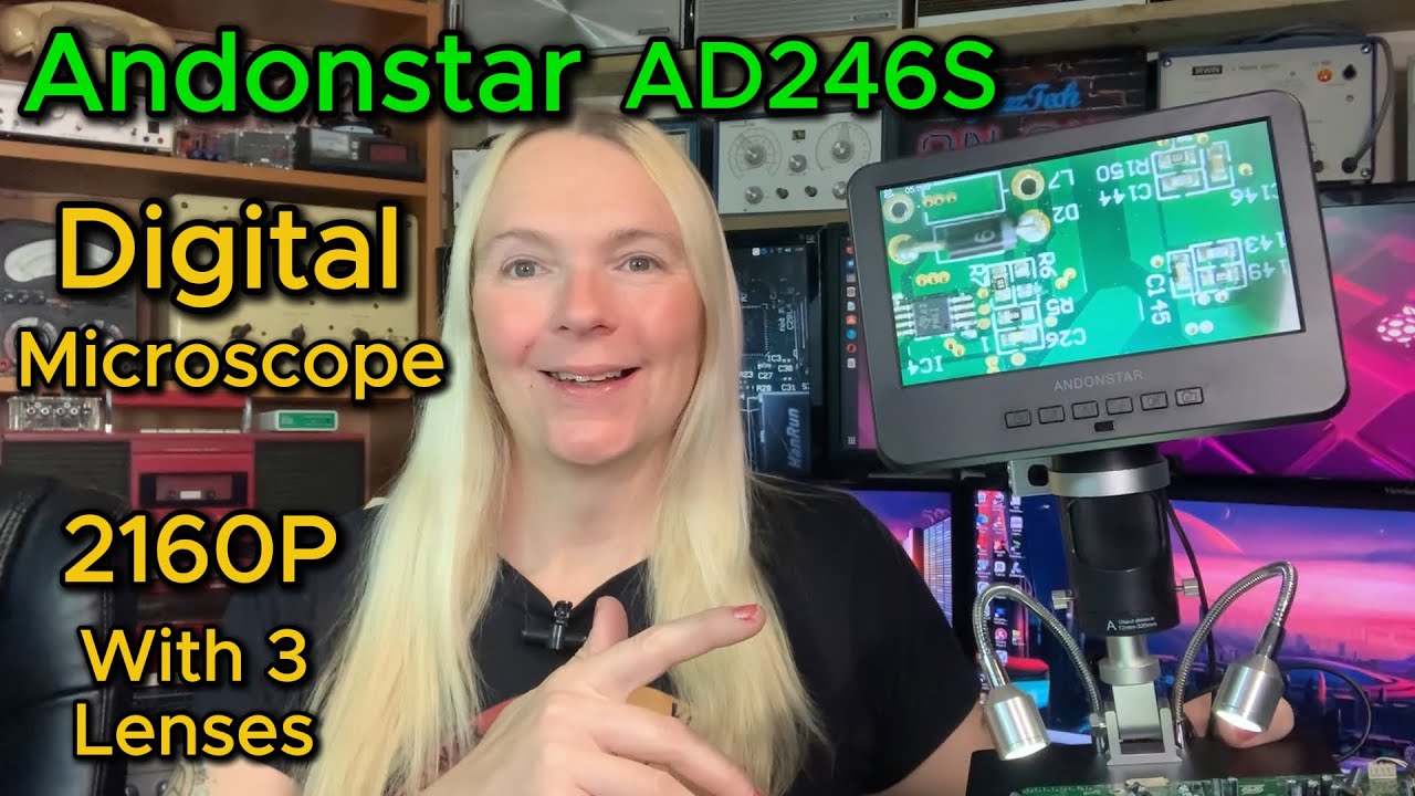 Andonstar AD246S Digital Microscope Review - 2160P With 3 Lenses!