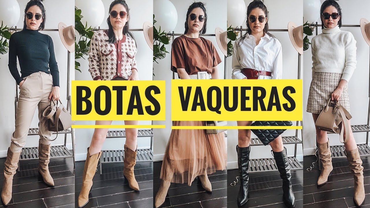 BOTAS VAQUERAS|CÓMO COMBINAR BOTAS VAQUERAS| OUTFITS CON BOTAS VAQUERAS  BOTAS DE MODA 2022 YISSEL G. - YouTube