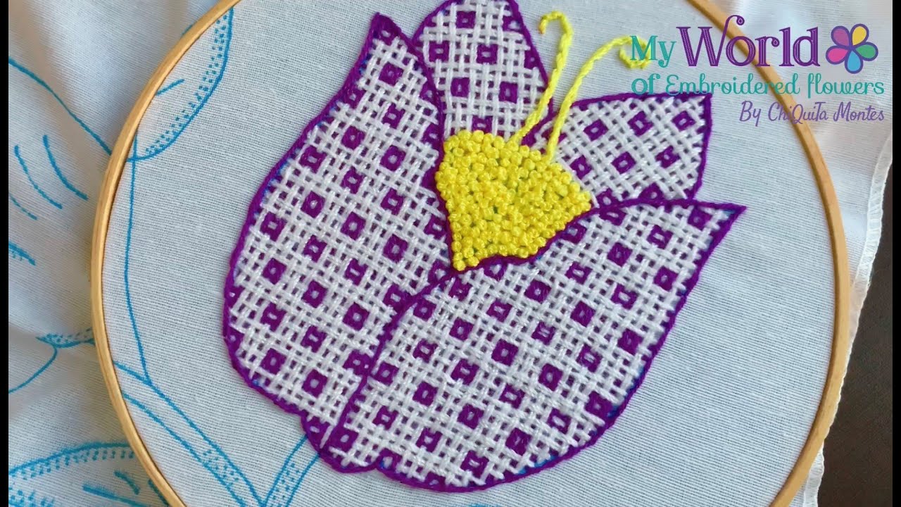 37. Bordado Fantasía Tulipán 1 / Hand Embroidery Tulip 🌷 with Fantasy Stitch