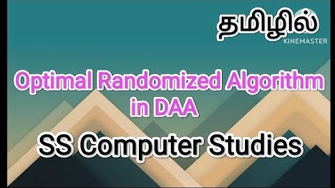 optimal randomized algorithm | design and analysis in tamil, #sscomputerstudies, #daa , #algorithm