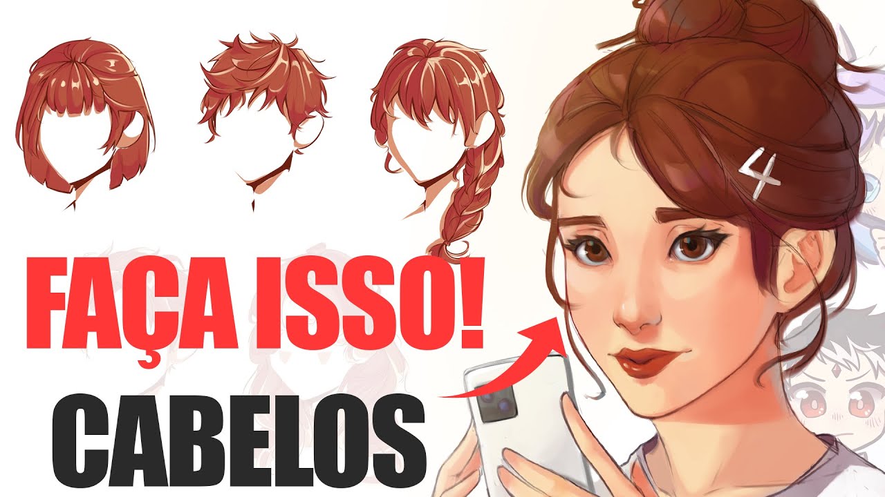 Leo Desenhista on X: Tá querendo aprender como desenhar cabelo de Anime  feminino? Veja como nesse tutorial SIMPLES; clique no link 👉    / X