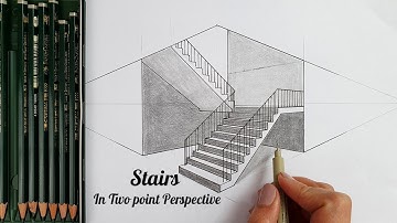 How to Draw Stairs In Two Point Perspective