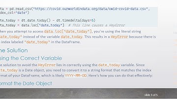 How to Fix KeyError with loc() Function in Pandas when Using DateTime Objects