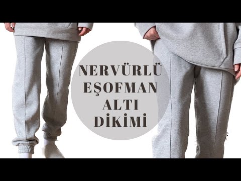 5 DAKİKADA NERVÜRLÜ EŞOFMAN ALTI KESİMİ & DİKİMİ | Merve İlhan