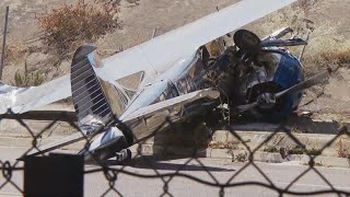 Small plane makes emergency landing, hits car near I-8 in El Cajon