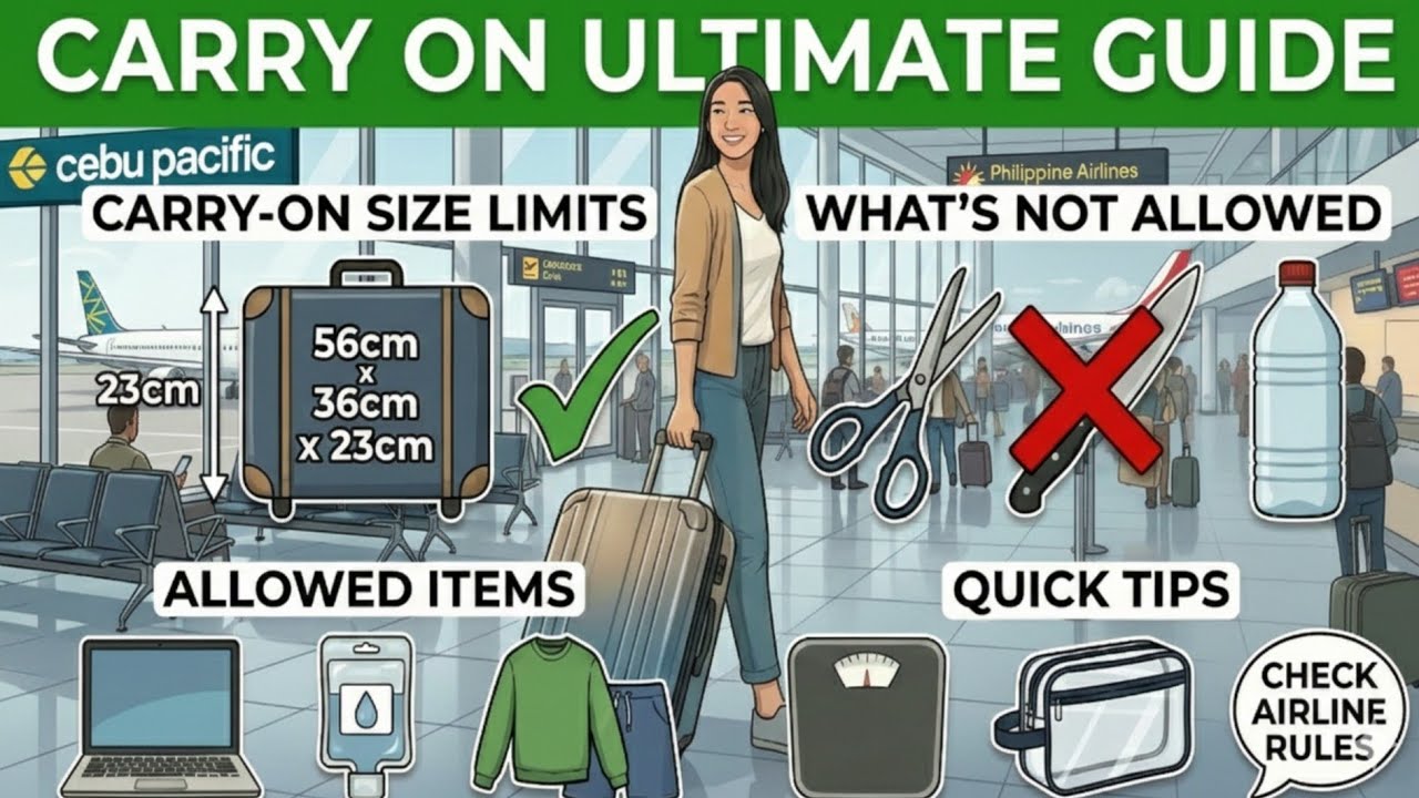 Carry-On Baggage Rules 2025 ️ Cebu Pacific & Philippine Airlines (Avoid