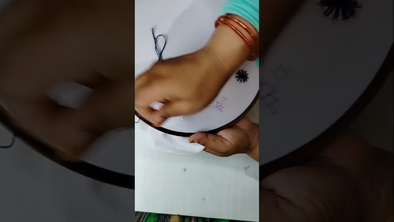 Sindhi Tanka Embroidery/ Easy Hand Embroidery FullTutorial 👍# shorts 