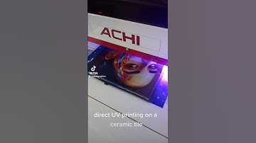 Direct UV printing on a ceramic tile