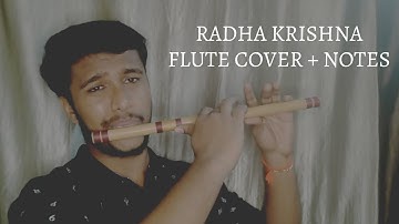 Radha Krishna Title Song Flute Cover + Notes | Krishn Hain Vistaar | Flute Tutorial | Khwahish Music