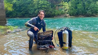 What Will I Find Scuba Diving Under Abandoned Bridge?! (Sunken Truck)