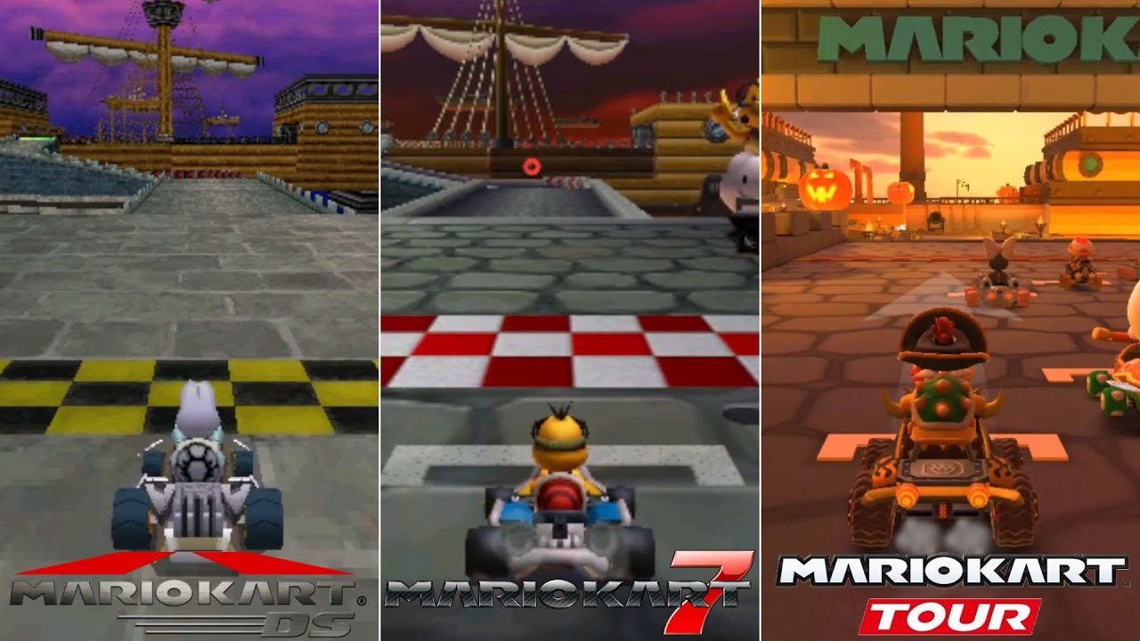 Evolution Of DS Airship Fortress Course In Mario Kart Games [2005-2021]
