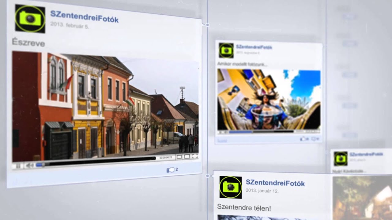 SZentendreiFotók a facebookon! stock video green screen