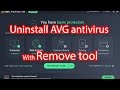 How to uninstall avg antivirus from windows 10