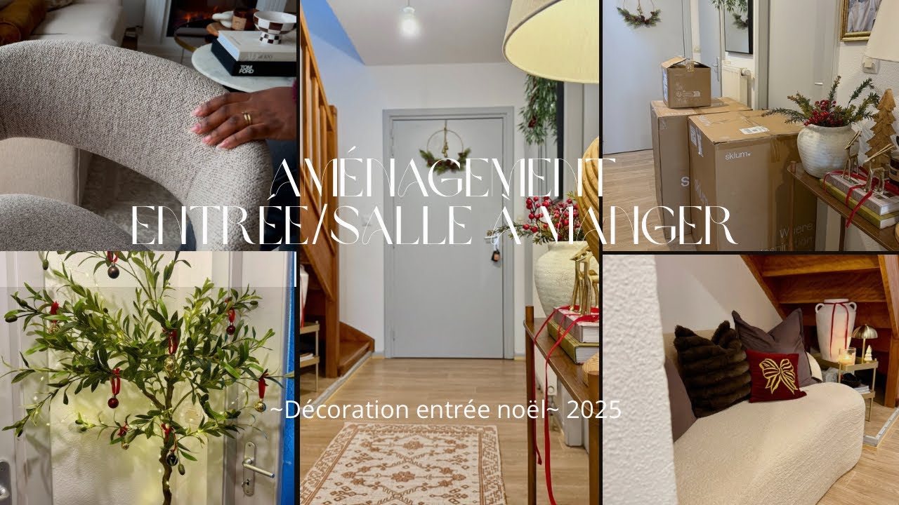 ~NOUVEAUTÉS À LA MAISON~ DÉBALLAGE & INSTALLATION CANAPÉ🛋️ ET CHAISES🪑~DÉCORATION ENTRÉE NOËL 2025🌲~
