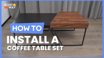 How to Install the Coffee Table Set of 2 with Powder Coated Metal Legs | JV10516 #costway #howto