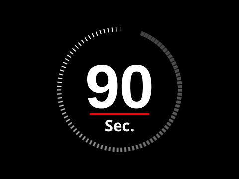 90 Second Countdown No Sound - 1.5 Minute Countdown No Music No Alarm