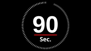 90 Second Countdown No Sound - 1.5 Minute Countdown No Music No Alarm
